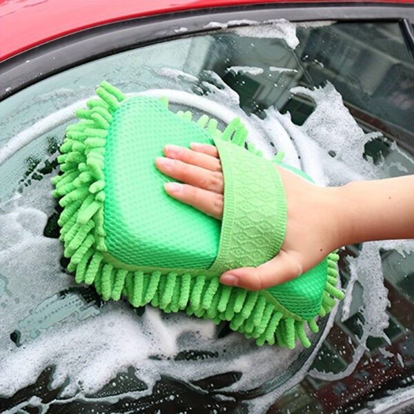 Spounge Fiber | Microfiber Wash Sponge Car Wash Sponge  Microfiber Wash Mitt Scratch Free, Ultra Absorbent Microfiber Mitt for Cars, Trucks, SUV, Boat,Bicycle & Motorcycle (Random color) - Image 4