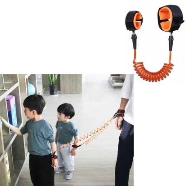 Anti Lost child lock | Anti-Lost Wrist Link - Baby Child Anti Lost Wrist Link Safety Harness Strap Hand belt band for toddlers wristband for kids loss best for umrah and hajj, travelling purpose,safe secure (Random Color) - Image 5