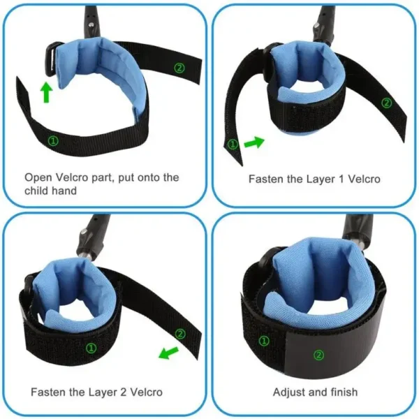 Anti Lost child lock | Anti-Lost Wrist Link - Baby Child Anti Lost Wrist Link Safety Harness Strap Hand belt band for toddlers wristband for kids loss best for umrah and hajj, travelling purpose,safe secure (Random Color) - Image 8