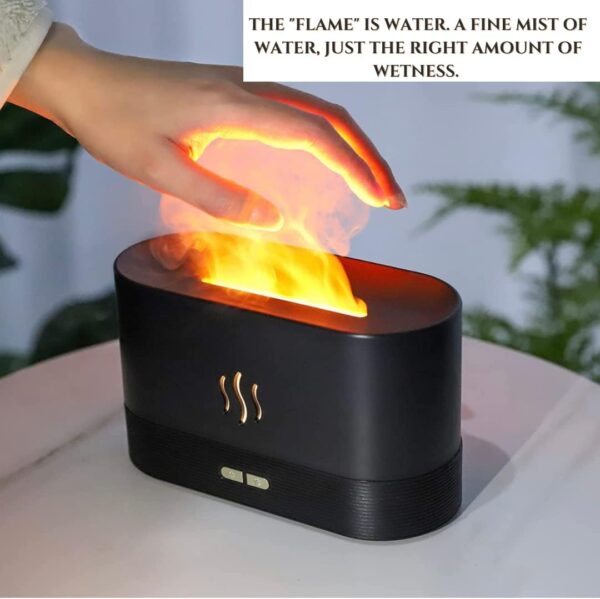 Flame Air Diffuser, Humidifier, Portable-Noiseless Aroma Diffuser for Home, Office or Yoga (Body & Flame in Random Color) - Image 3