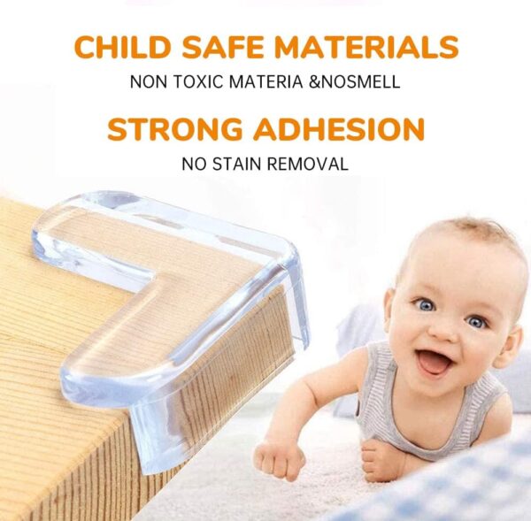 4PCS Set Child Protection Angle Corner Protector Baby Safety Corner Protector- silicone table protector cover with sticker