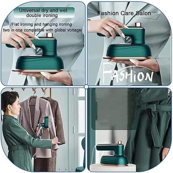 Portable Handheld Steam Iron, 180° Rotatable Professional Mini Steam Iron for Clothes, Foldable Travel Garment Steamer Micro Steam Iron for Home Travel - Image 7