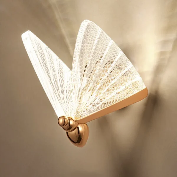 Led Acrylic Butterfly Wall Light Bedside Sconce Lamp Lighting Nightlight Gold | Home & Garden | Lamps, Lighting - Image 3