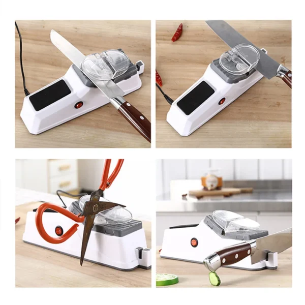 Knife Sharpener Electric | USB Electric Knife Scissor Sharpening Tool For Kitchen | Multifunctional Electric Rechargable Knife Sharpener Professional - Image 5