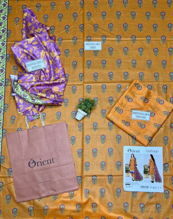 Orient Lawn  Lawn | Unstitched Collection 3 PIECES Casual Wear| Summer 24 - Image 3