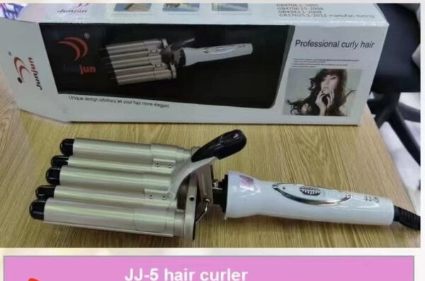 Hair Crimper, 5 Barrel Easy Curling Iron Wand 14 Levels Temperature Adjustable for Do Hairstyle for Girls for Curly Hair - Image 4