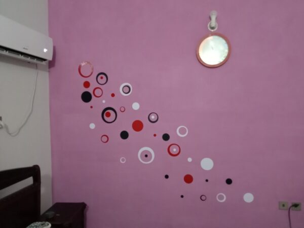 Rings & Dots Vinyl Wall Art Stickers (15 Rings+15 Dots) - Image 3