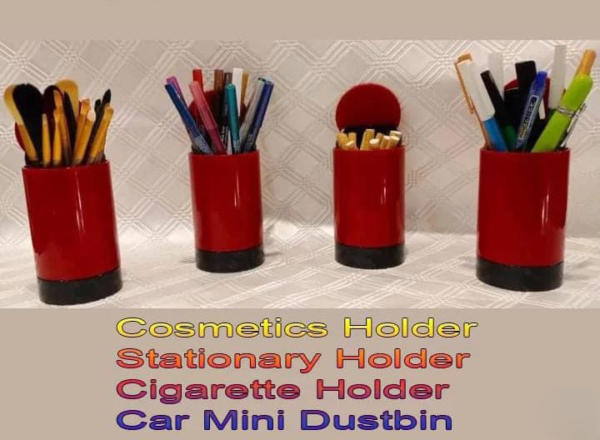 Multi Purpose Pen, Cosmetics, Stationery or Cigarette Holder  | Car Mini Dust Bin + Storage Box - Image 4