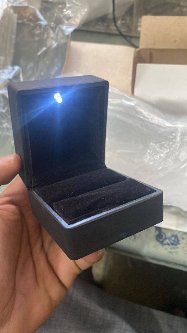 Jewelry Box With LED Light For Engagement Wedding Rings Box | Festival Birthday Jewelry Ring Box (Box Only) - Image 2