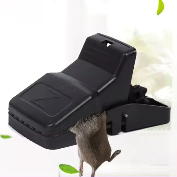 Best Seller Pest Control Catcher Automatic Spring Reusable Plastic Black Rat Mice Mouse Traps pack of 1 - Image 4