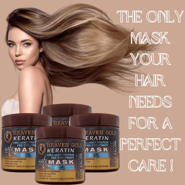 Heaven Gold Keratin Hair Mask For Protein Treatment - Image 2