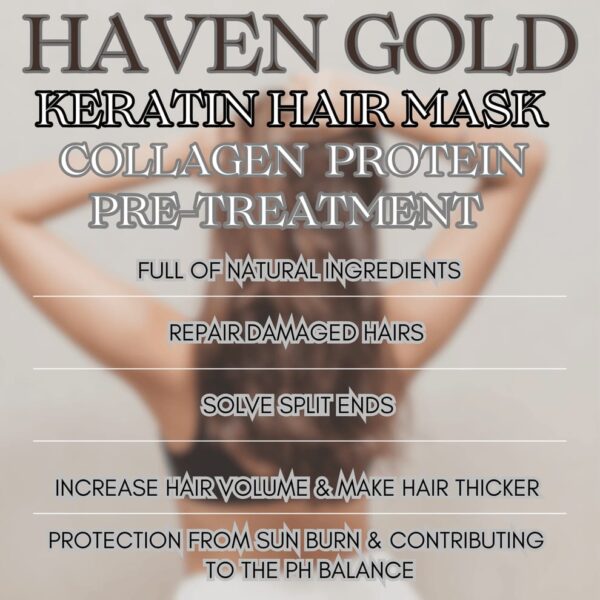 Heaven Gold Keratin Hair Mask For Protein Treatment - Image 4