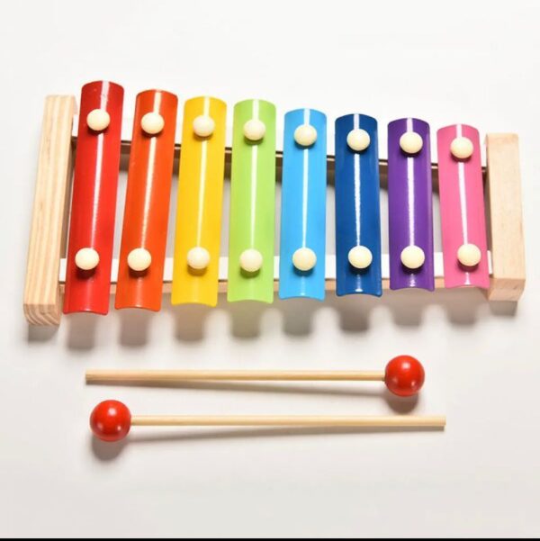 8 Scale Xylophone Percussion Instrument Hand Knock Piano Children Musical Toy - Image 3