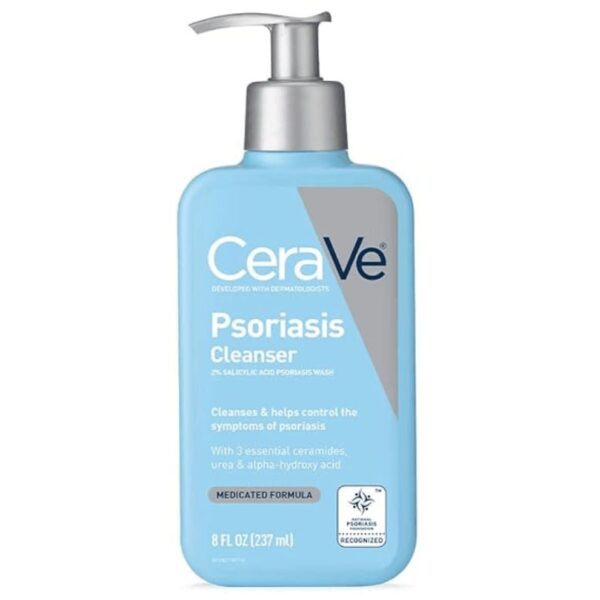 CeraVe Psoriasis Cleanser 237 ml | With Salicylic Acid for Dry Skin Itch Relief & Latic Acid for Exfoliation