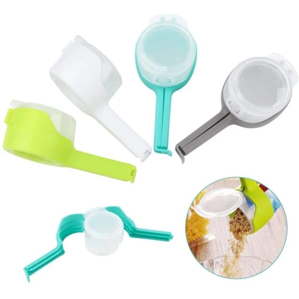 Food Sealing Clip with Discharge Nozzle Plastic Bag Moisture Sealing Clamp Food Saver Kitchen Snack Tool (Random Color) - Image 7