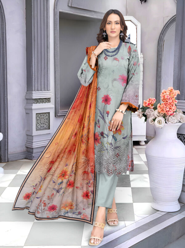 Nisha Designer  Lawn | Unstitched Collection 3 PIECES Party Wear| Summer 24