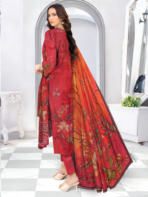 Nisha Designer  Lawn | Unstitched Collection 3 PIECES Party Wear| Summer 24 - Image 4