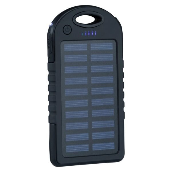 10000mAh Solar Powerbank With LED Flash Light (random color) - Image 5