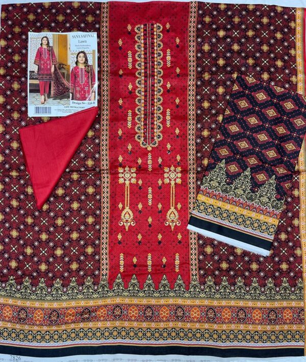 SANA SAFINAZ lawn | Unstitched Collection 3 Pieces Casual Wear - Image 2