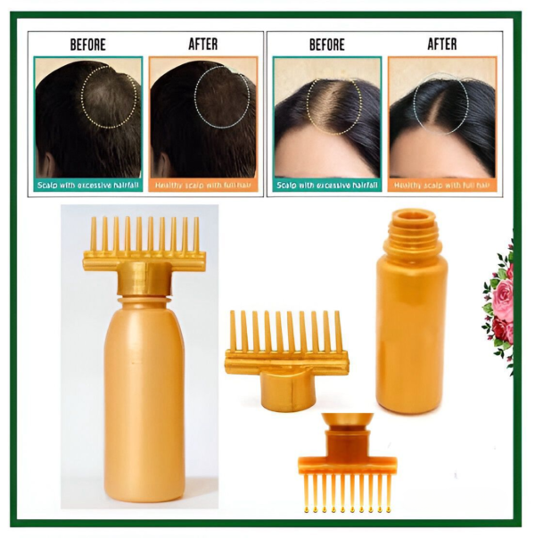 (Pack of 20) Hair dye bottle | Hair Oil Applicator Bottle, Root oiling Comb bottle for Hair Coloring, Shampoo, Oiling, Dye, and Scalp Treatment for home & commercial ( Empty Bottle) - Image 2