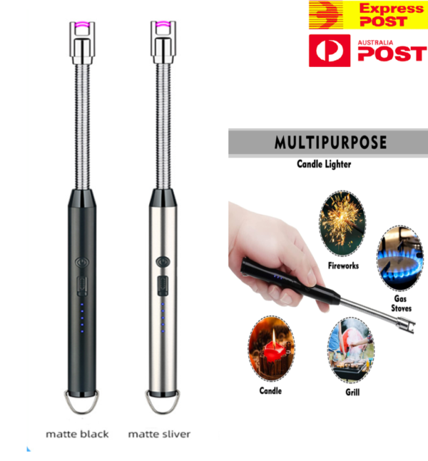 Electric Lighter Rechargeable USB, With 360°Flexible Long Neck Flameless Lighter - Image 3