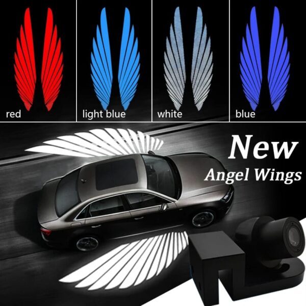 Angel Wing Light Dynamic Projection Lamp Universal Car Rear View Mirror Side Mirror  (2 Pcs) - Image 16