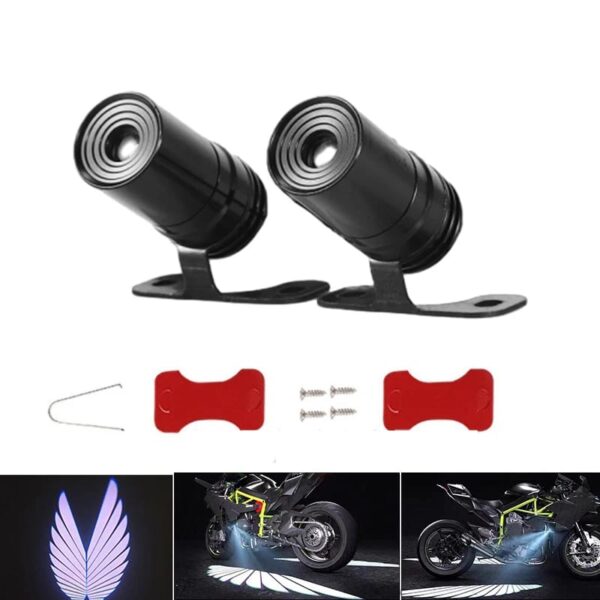 Angel Wing Light Dynamic Projection Lamp Universal Car Rear View Mirror Side Mirror  (2 Pcs) - Image 12